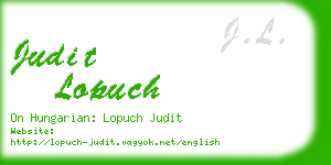 judit lopuch business card